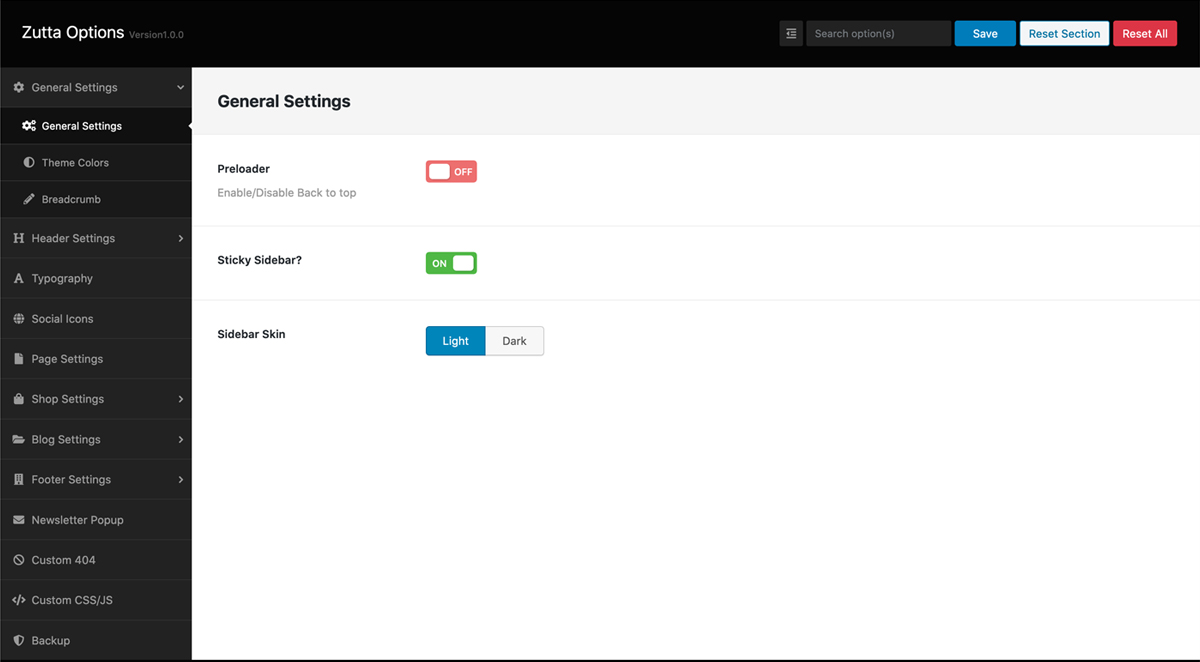 General Settings